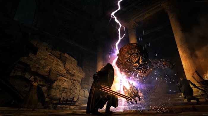 Dragon's Dogma: Dark Arisen - Lion monster and warrior