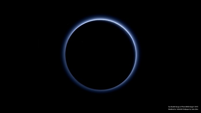 Pluto's Sun Backlit Image