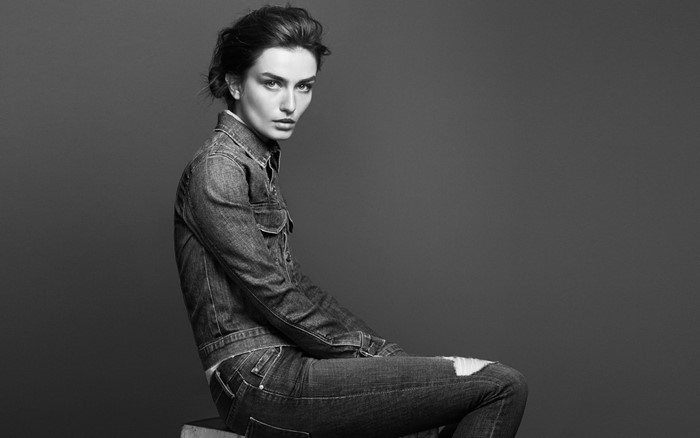Andreea Diaconu in Denim Fashion