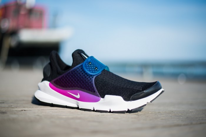 Nike Sock Dart sneakers with gradient purple and pink accents