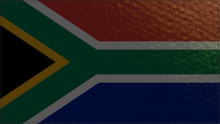 South Africa flag with textured effect
