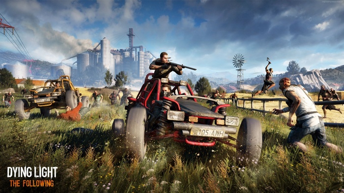 Dying Light The Following buggy combat with zombies