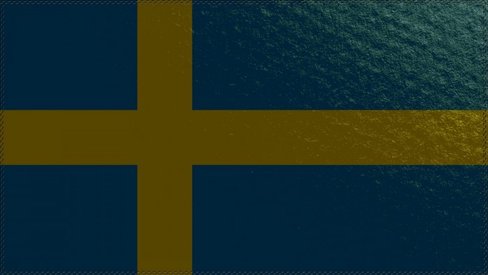 Sweden flag with texture