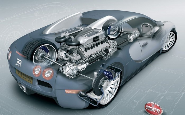 Bugatti Veyron 16 4 Super Sport Cutaway Render