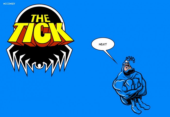 The Tick logo and character