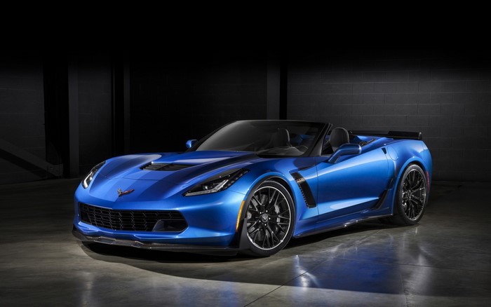 Blue 2015 Chevrolet Corvette Z06 Convertible
