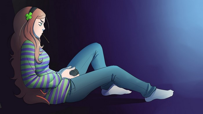 Vivian James from Sense sitting with a controller