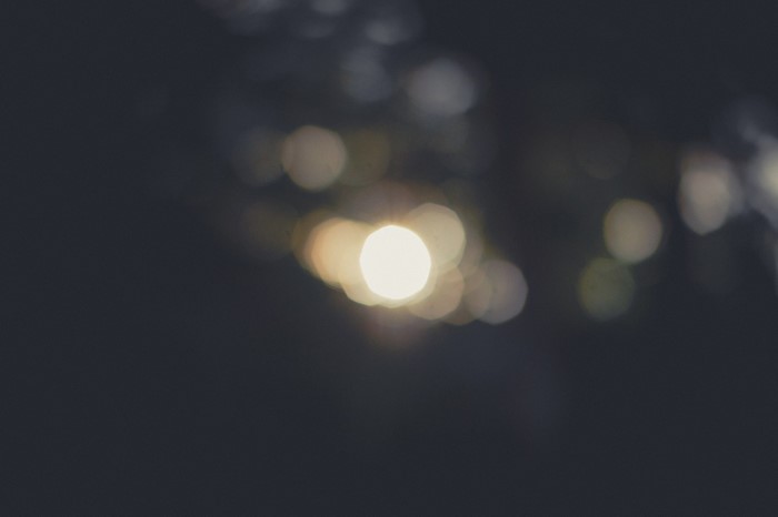 Bokeh lights in the dark