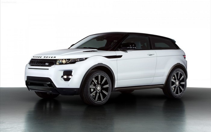 White Range Rover Evoque Coupe SUV