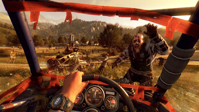 Dying Light: The Following buggy chase with zombies