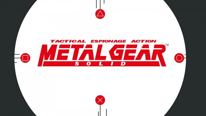 Metal Gear Solid logo with PlayStation symbols
