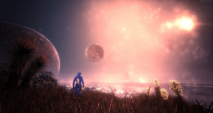 The Solus Project astronaut on an alien planet