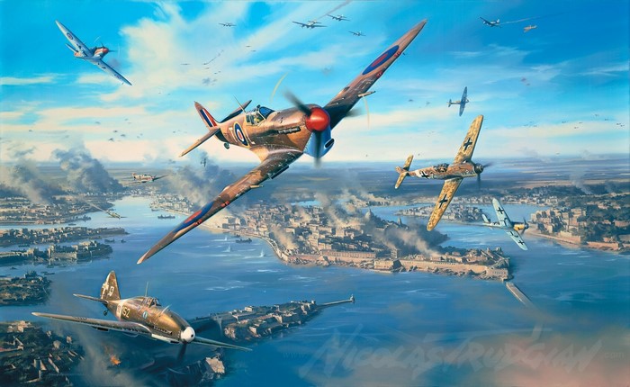 WWII Dogfight over Malta: Spitfires vs. Messerschmitts