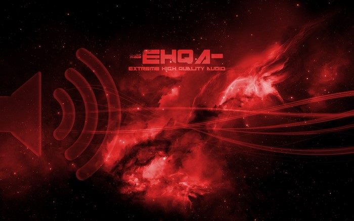EHQA Extreme High Quality Audio Logo with Speaker Icon
