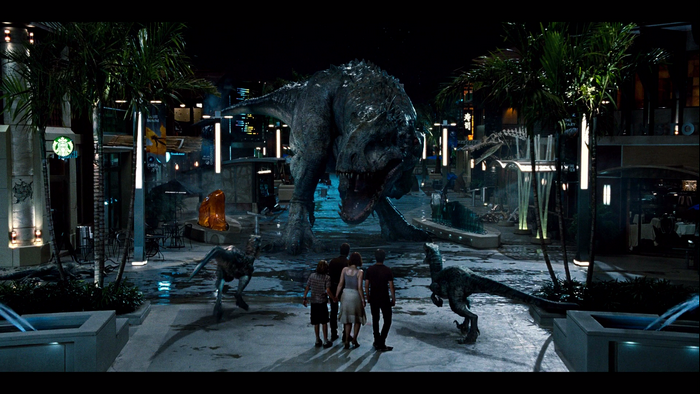 Night Scene from Jurassic World with Dinosaurs
