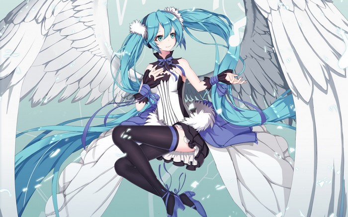 Hatsune Miku with Angel Wings