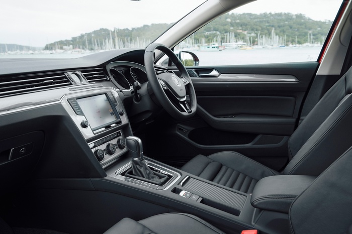Interior of a Volkswagen Passat Alltrack sedan