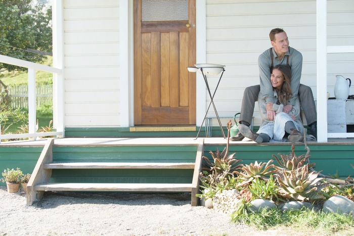 Michael Fassbender and Alicia Vikander from The Light Between Oceans