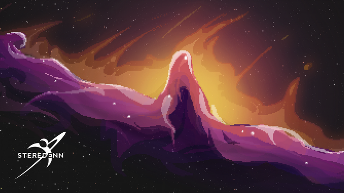 Steredenn pixel art space nebula illustration