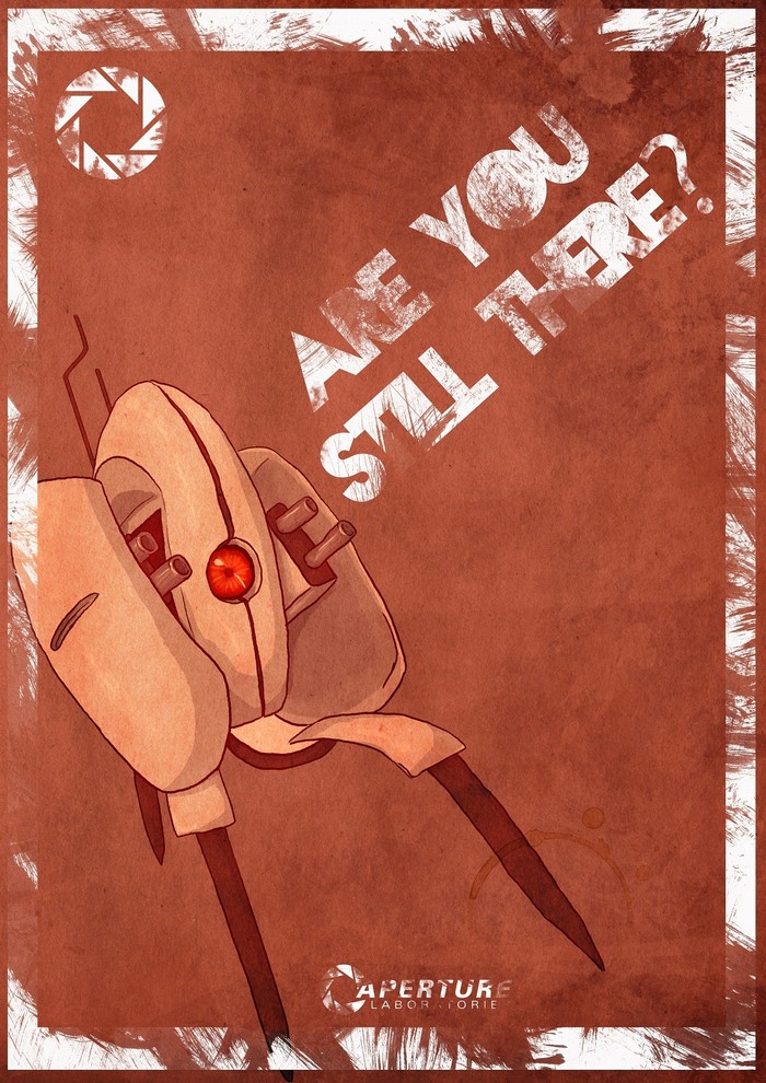 Turret from Portal with Aperture Laboratories logo