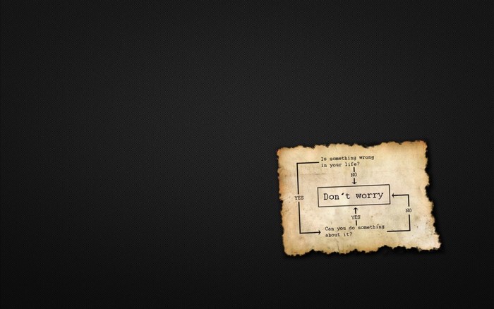 Flowchart: Is something wrong in your life? Don't worry.