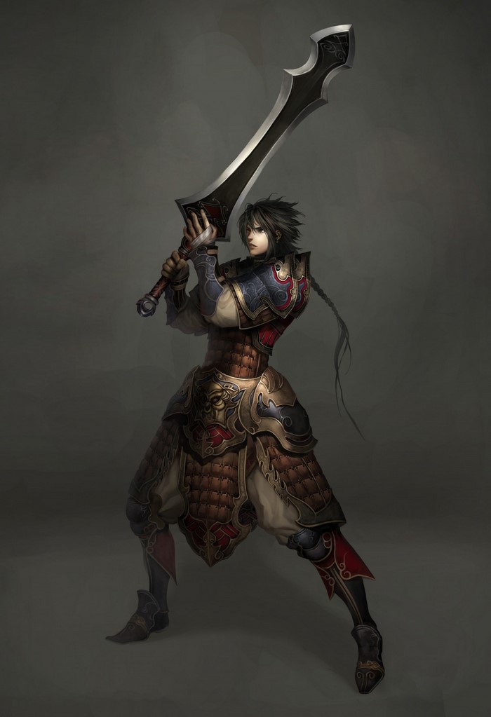Warrior with large sword from Atlantica Online
