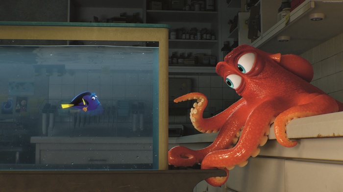 Hank the Octopus and Dory from Finding Dory