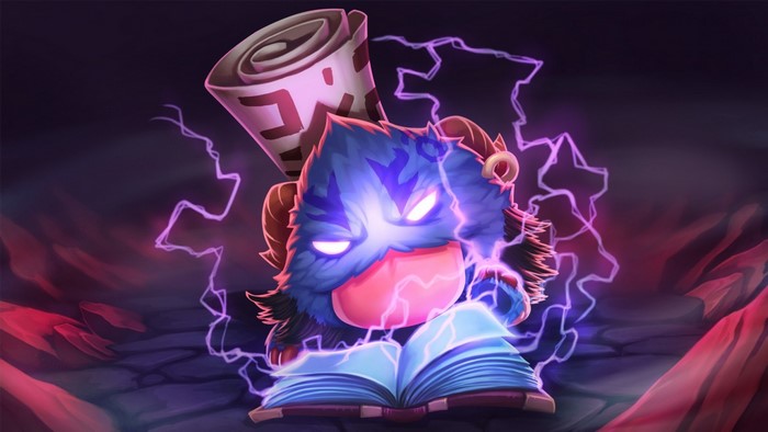 Ryze from League of Legends with a Poro