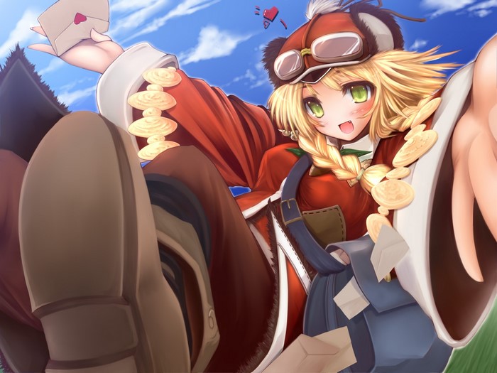 Girl from Rune Factory holding letters
