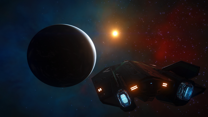 ASP Explorer ship near a planet in Elite Dangerous