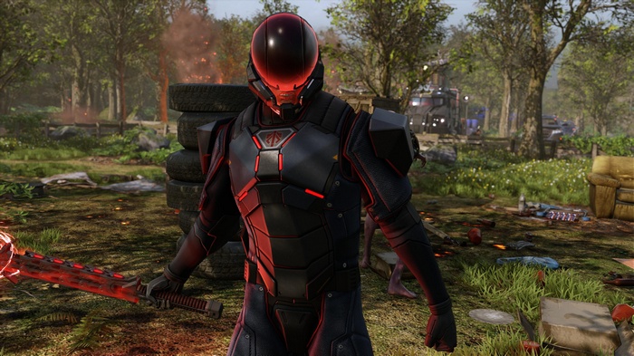 XCOM 2 soldier with glowing sword