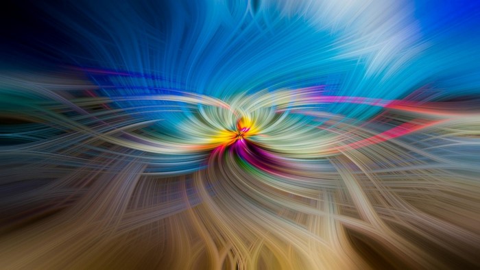 Colorful Abstract Swirling Light and Lines