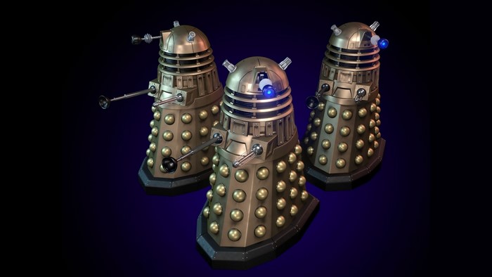 Three Daleks from Doctor Who