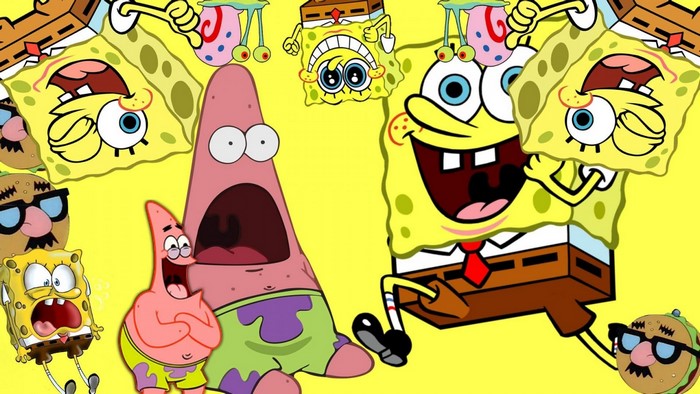 SpongeBob SquarePants and Patrick Star collage