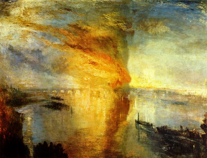 The Burning of the Houses of Lords and Commons by J. M. W. Turner