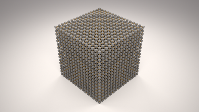 Minecraft 3D Geometric Cube Pattern