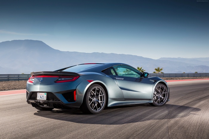 Acura NSX supercar on a racetrack