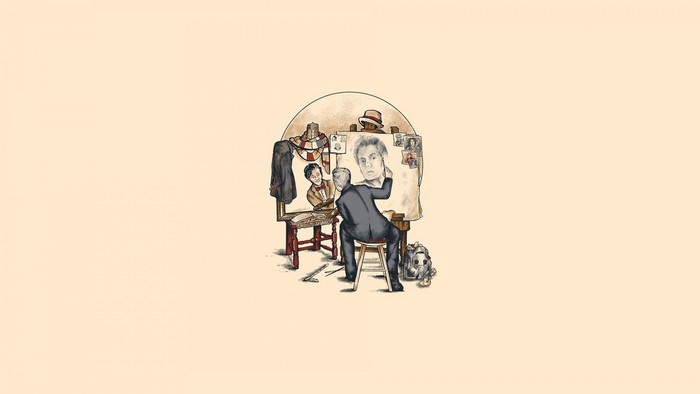 Doctor Who Triple Self-Portrait Illustration