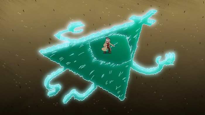 Stanford Pines within Bill Cipher's form in Gravity Falls