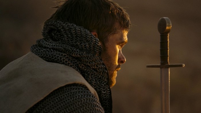 Knight in chainmail with sword