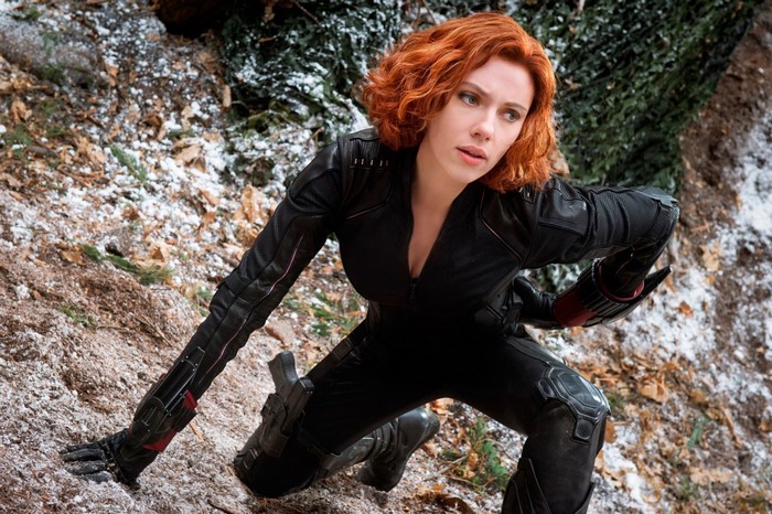 Black Widow from The Avengers in a forest