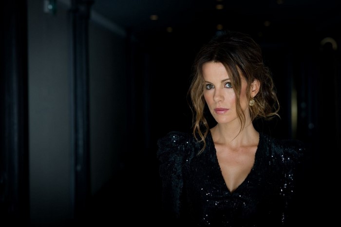 Kate Beckinsale in Black Sequin Dress Portrait