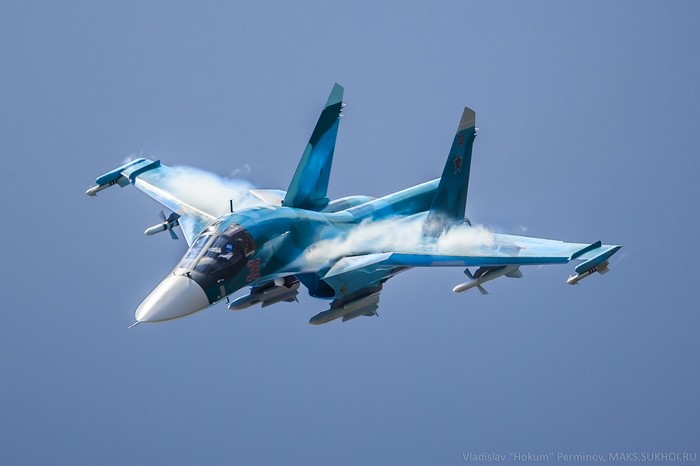 Sukhoi Su-34 fighter jet in flight