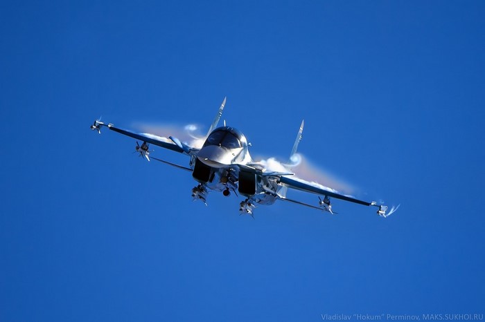 Sukhoi Su-34 fighter jet in flight