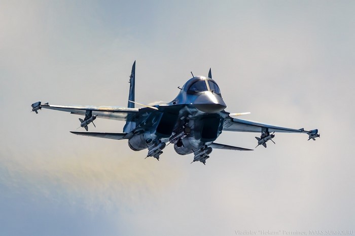 Sukhoi Su-34 fighter jet in flight
