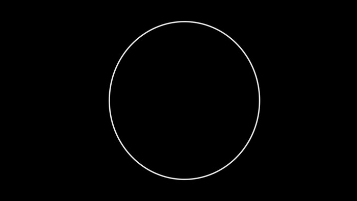 White circle on black background