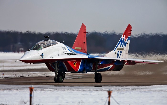 Mikoyan MiG-29 fighter jet on a runway
