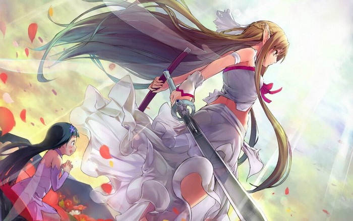 Asuna Yuuki and Yui from Sword Art Online