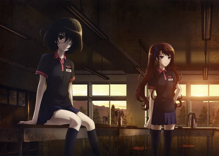 Misaki Mei and Akazawa Izumi from Another