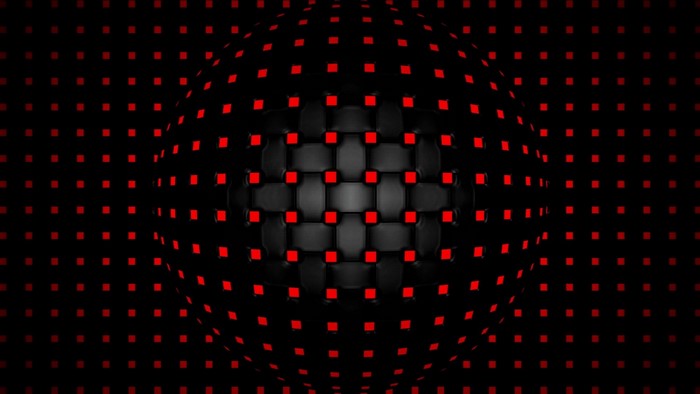 Black and red sphere pattern